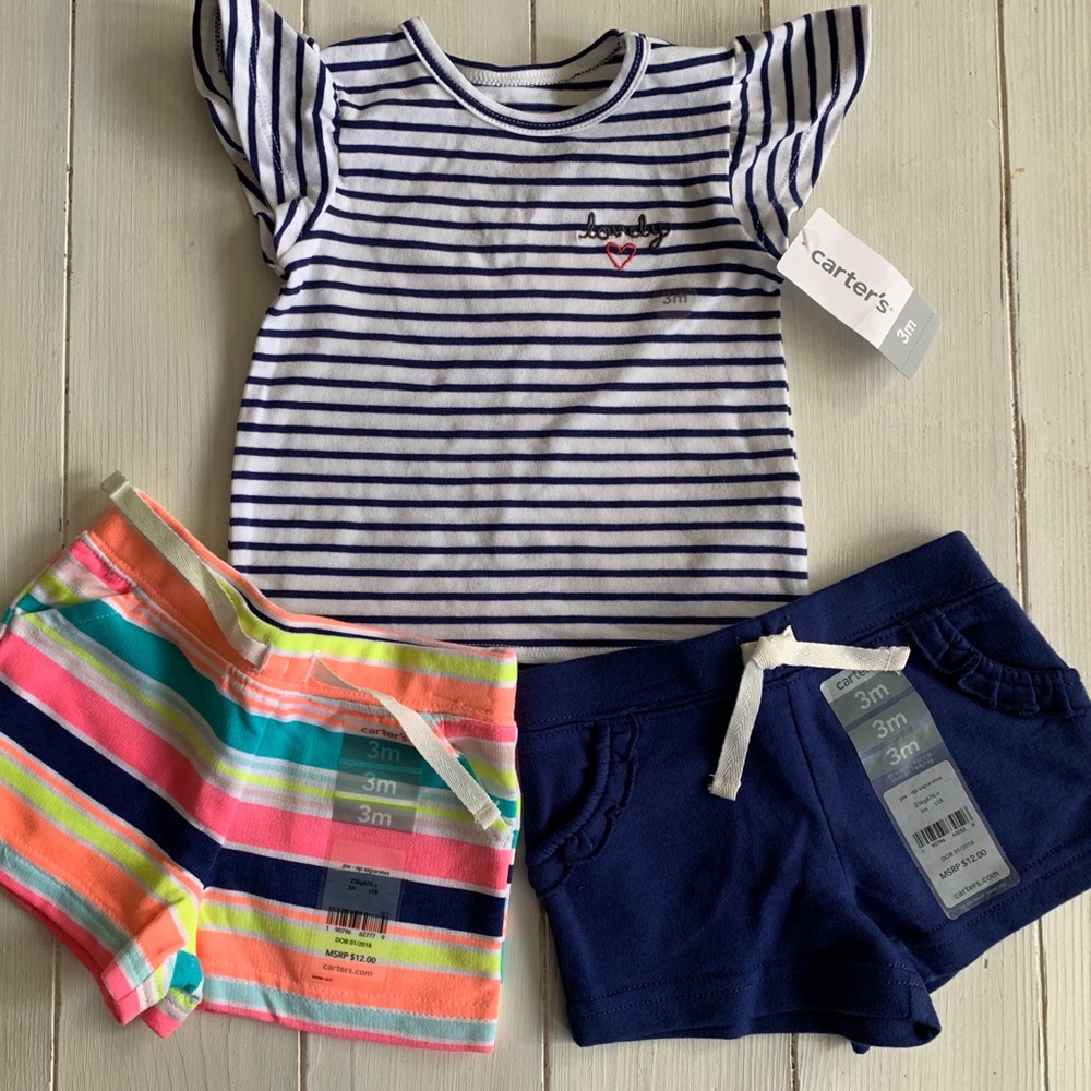 Carters Baby Girl 3 pieces Outfit